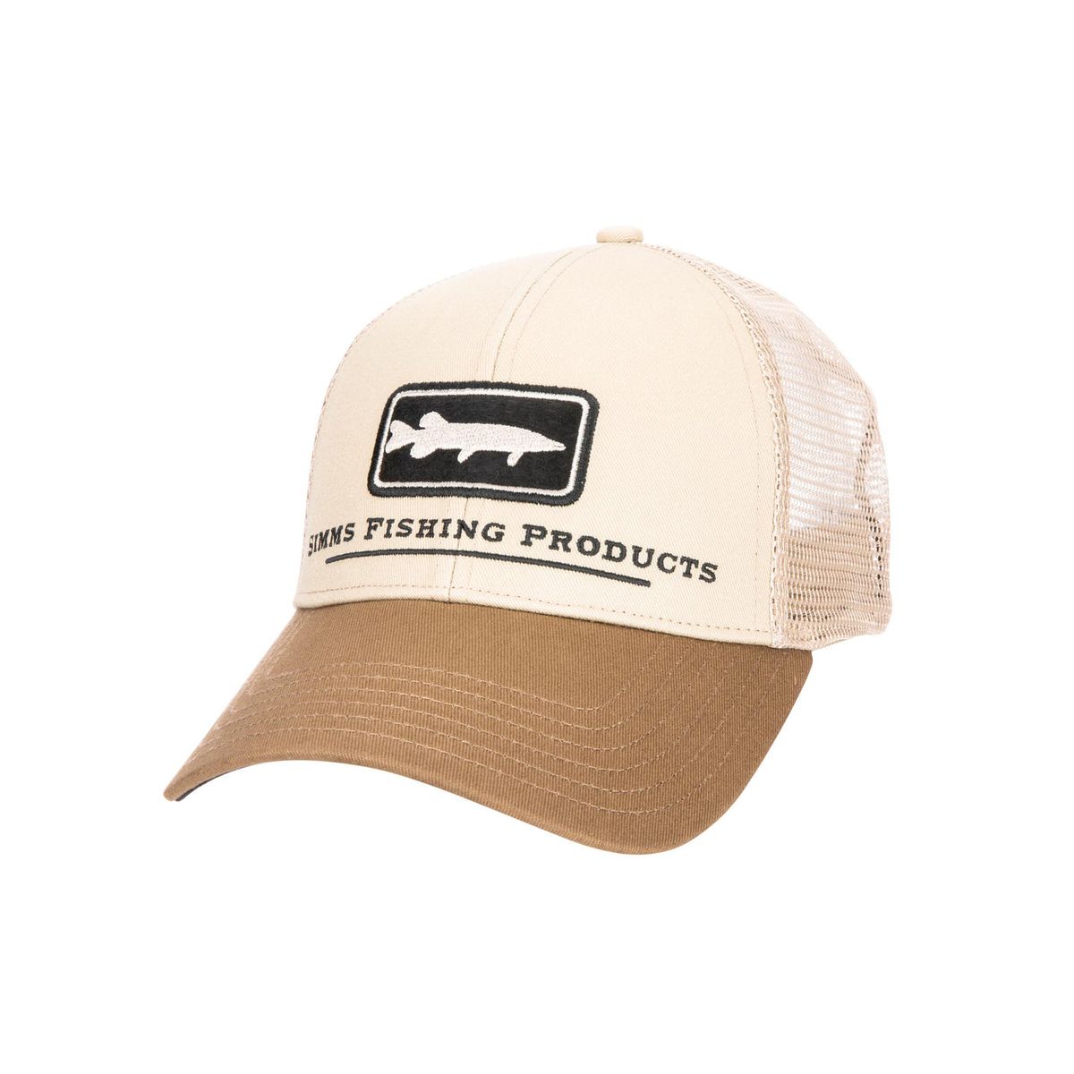 Simms Tan Musky Icon Trucker Cap