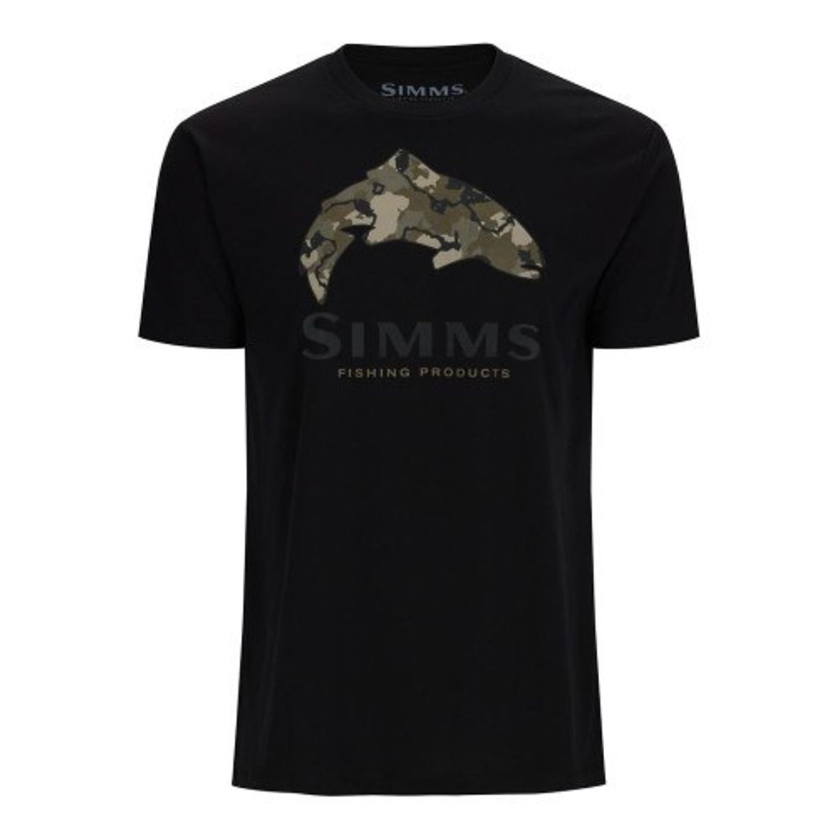 Simms Trout Regiment Camo Fill T-Shirt Black