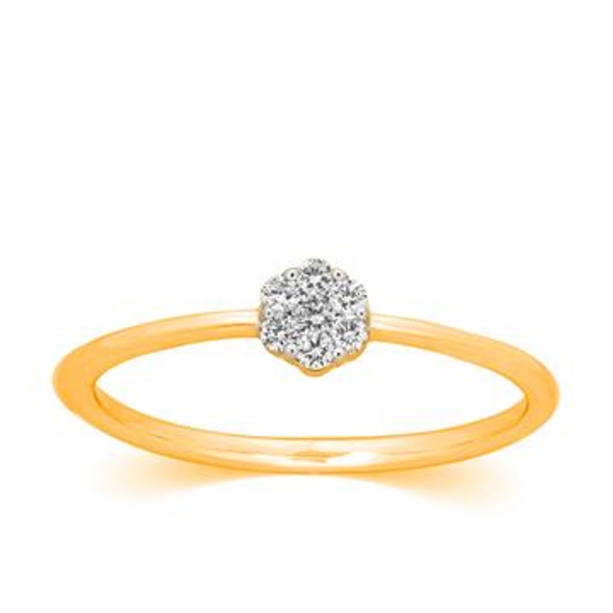 Simple diamantring i 18 kt guld- eller hvidguld, 0.11 ct - 52