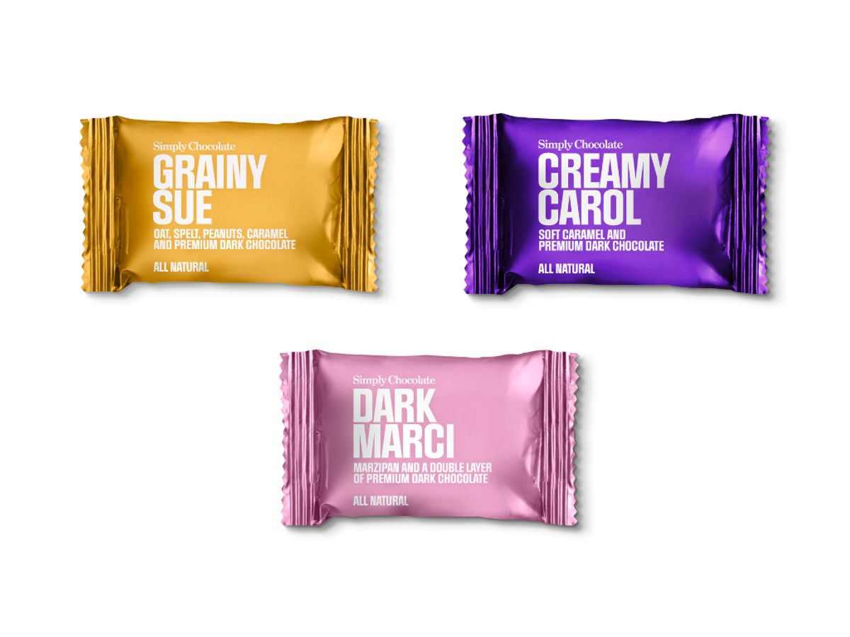 Simply Chocolate Chokoladebar mix | Marci, Carol, Sue | 10 Gram | 75 stk.