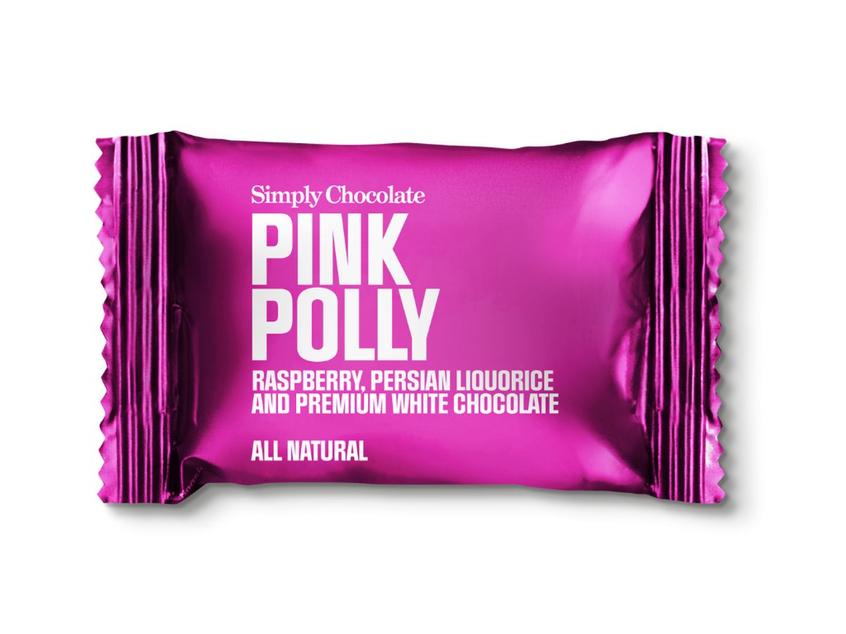 Simply Chocolate Chokoladebar | Pink Polly | 10 Gram | 75 stk.