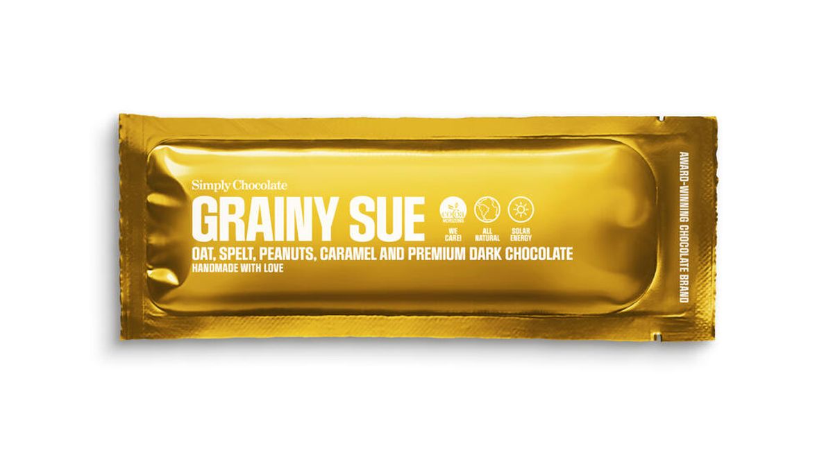 Simply Chocolate Grainy Sue, 40g.