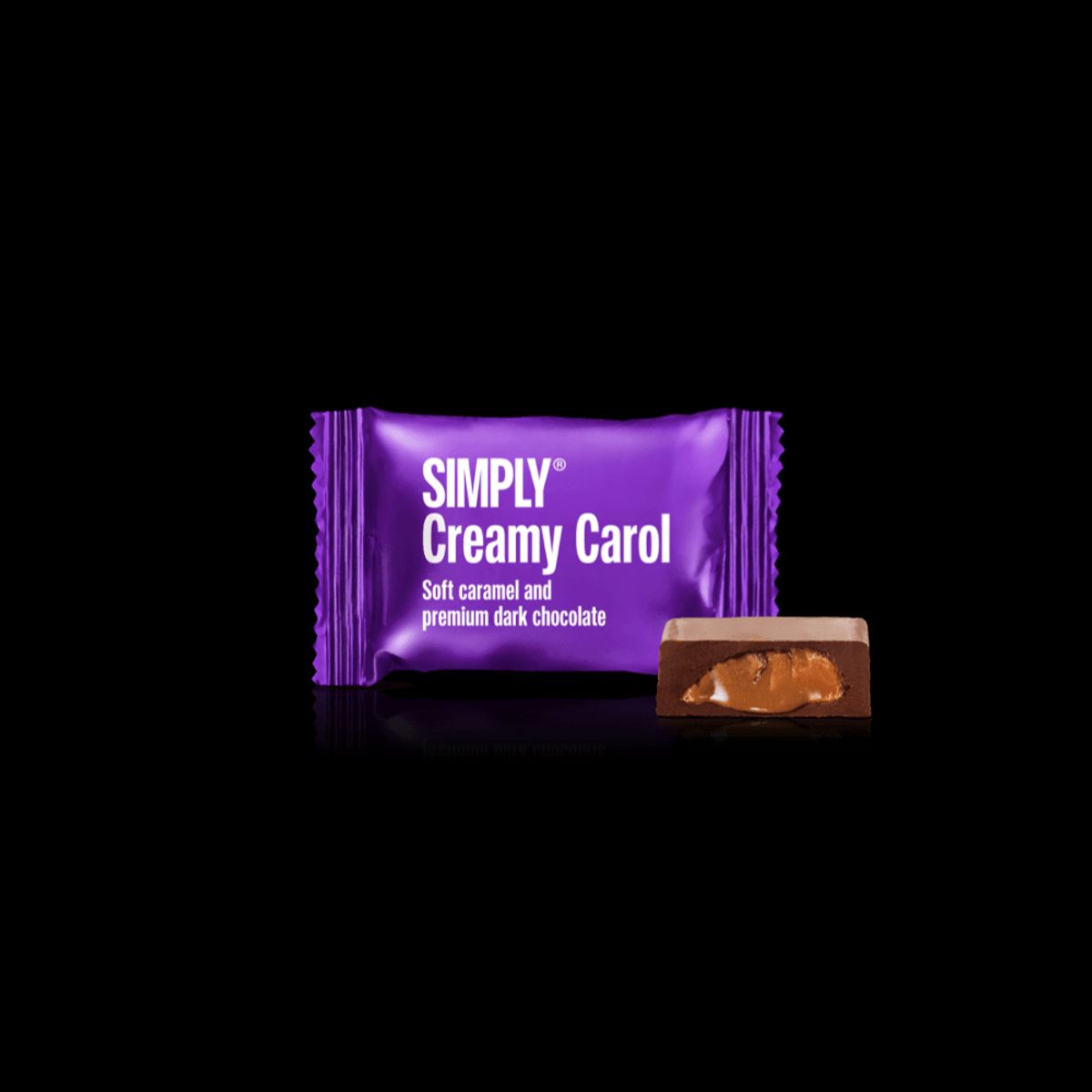 Simply® Creamy Carol - 75 Bites | Blød karamel og premium mørk chokolade