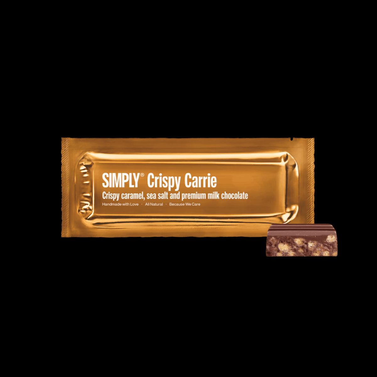 Simply® Crispy Carrie | Knasende karamel, havsalt og premium mælkechokolade