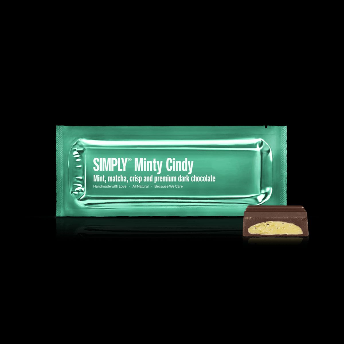 Simply® Minty Cindy | Mint, matcha the, crisp og premium mørk chokolade