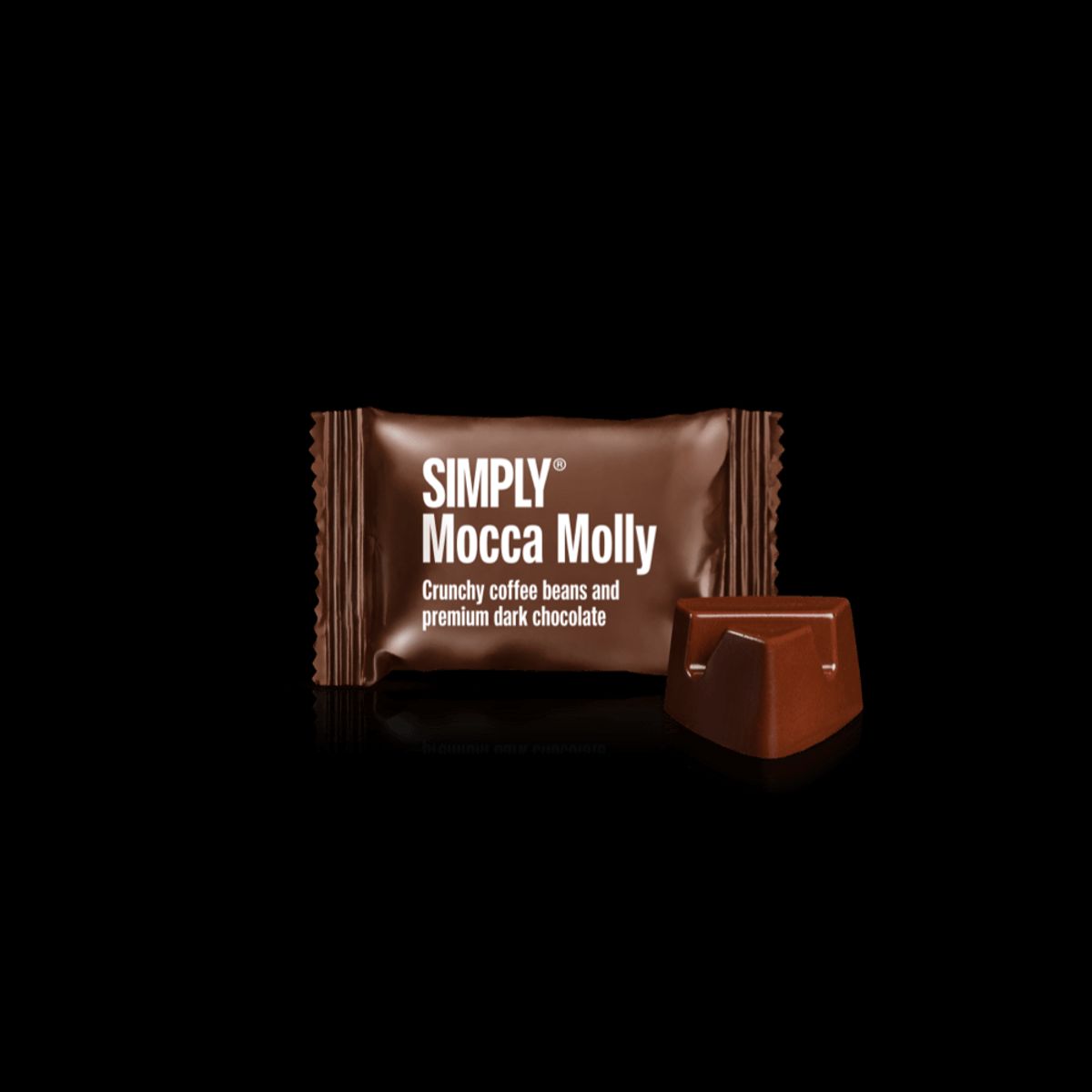 Simply® Mocca Molly - 75 Bites | Crunchy kaffebønner og premium mørk chokolade