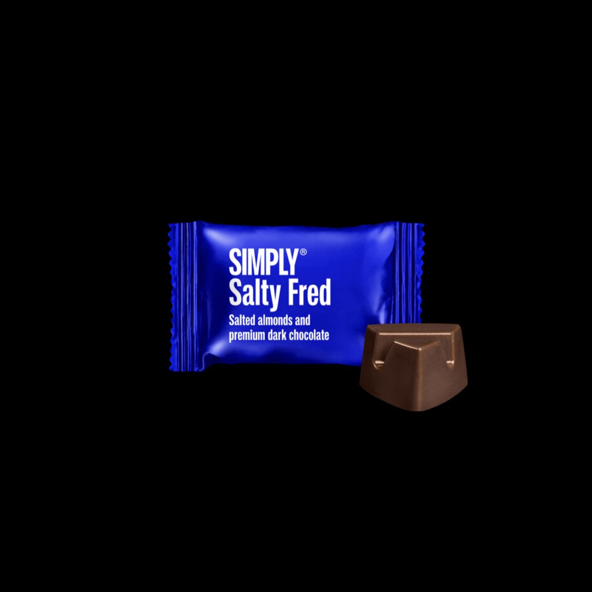 Simply® Salty Fred - 75 Bites | Saltede, ristede mandler med premium mørk chokolade