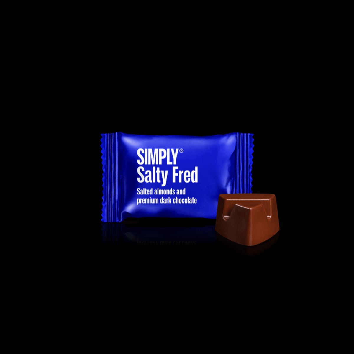 Simply® Salty Fred - 75 Bites | Saltede, ristede mandler med premium mørk chokolade