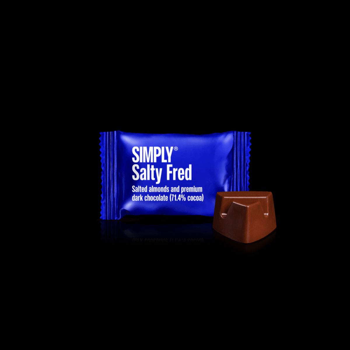 Simply® Salty Fred - 75 Bites | Saltede, ristede mandler med premium mørk chokolade