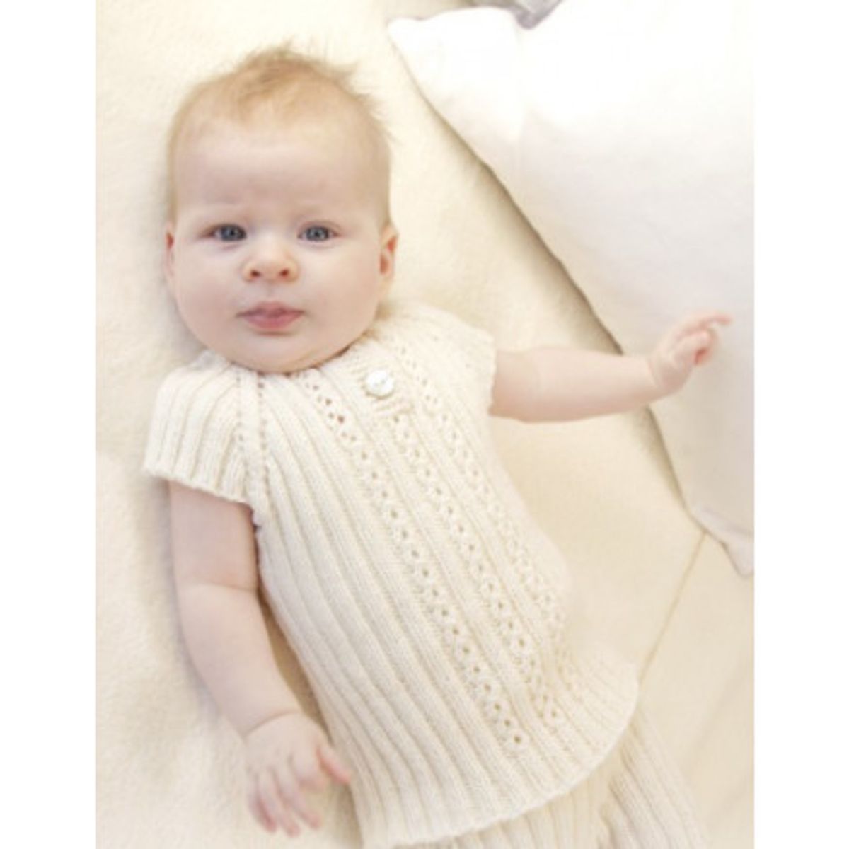 Simply Sweet Singlet by DROPS Design - Baby undertrøje Strikkeopskrift - 1/3 mdr