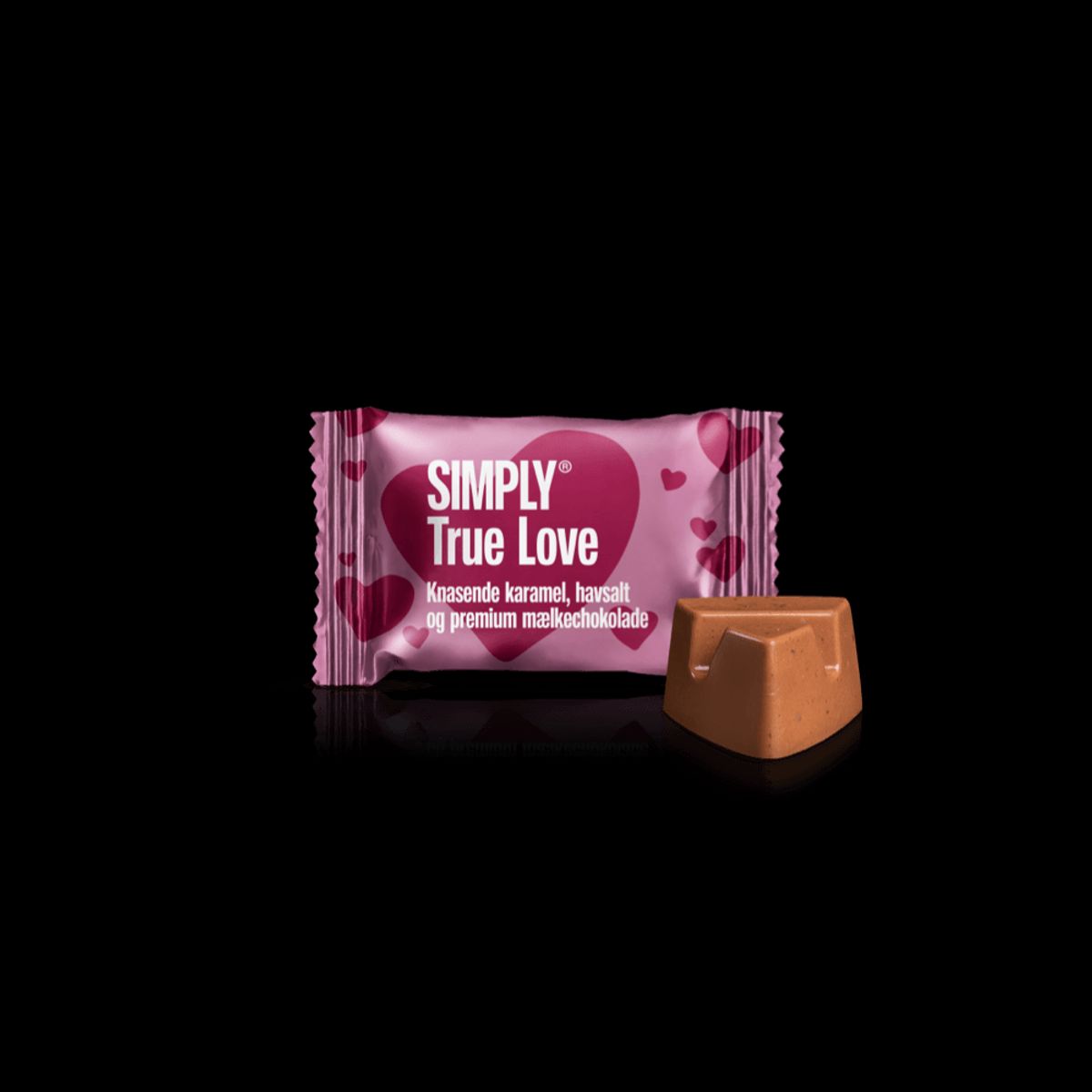 Simply® True Love - 75 Bites | Knasende karamel, havsalt og premium mælkechokolade