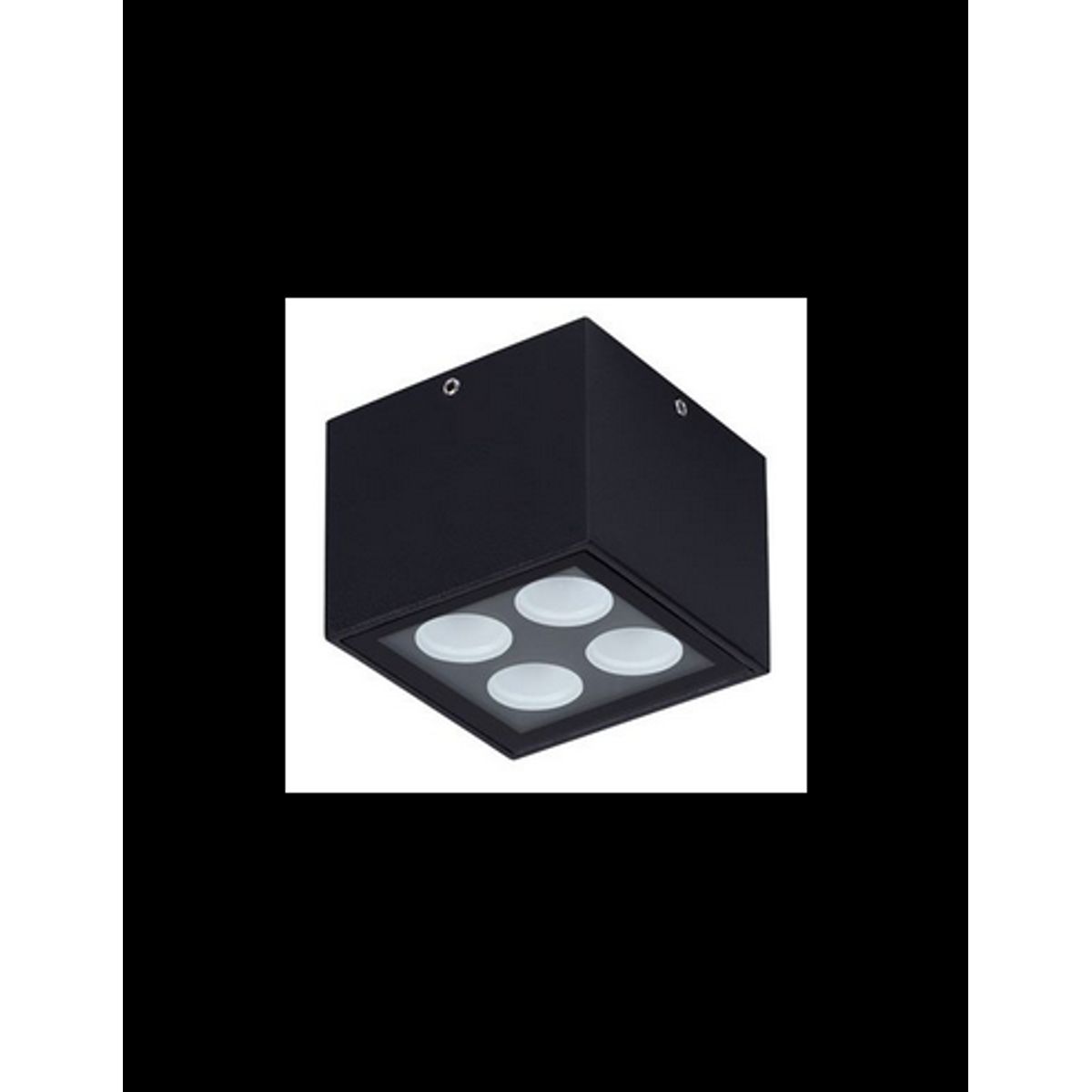 SIMPLY Udendørs loftlampe i aluminium 8 x 8 cm 8W LED - Mat sort