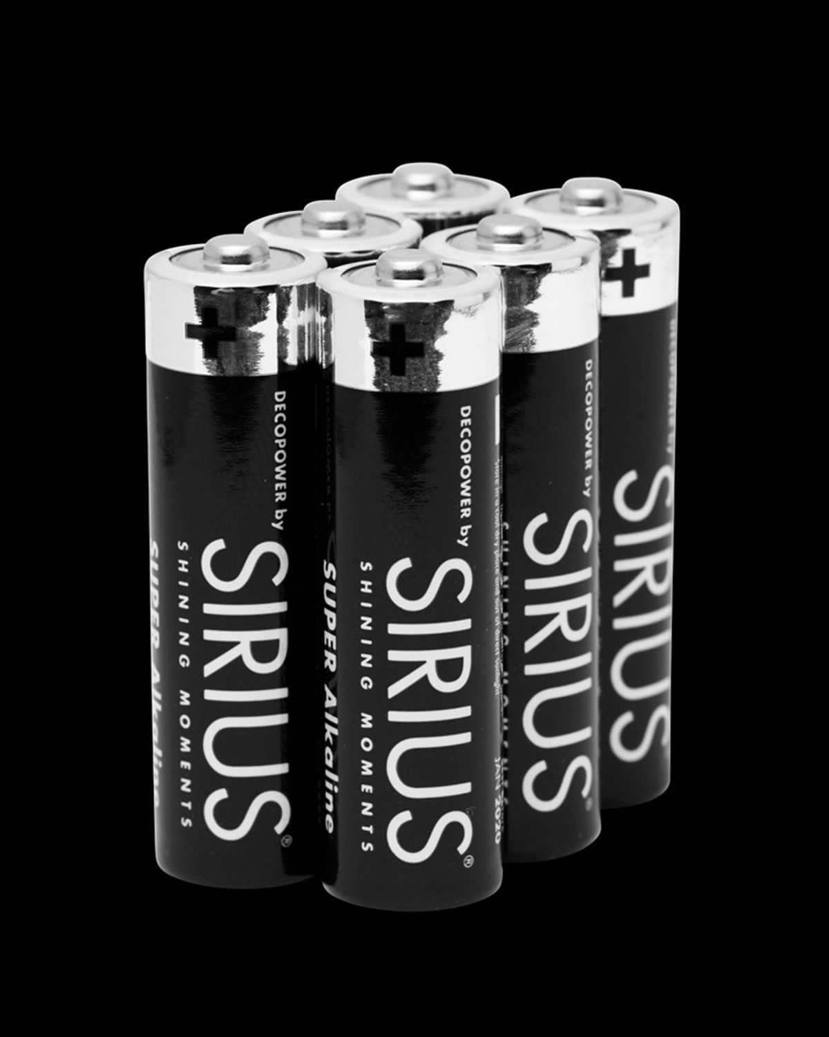 Sirius - AA DecoPower batterier by , 6 stk, Blå/Sølv