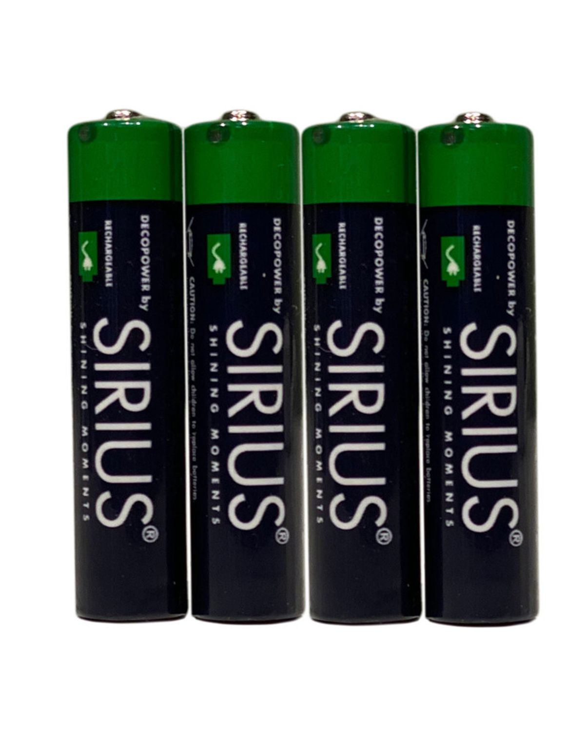 Sirius - AAA DecoPower Genopladelige batterier, sæt á 4 stk.