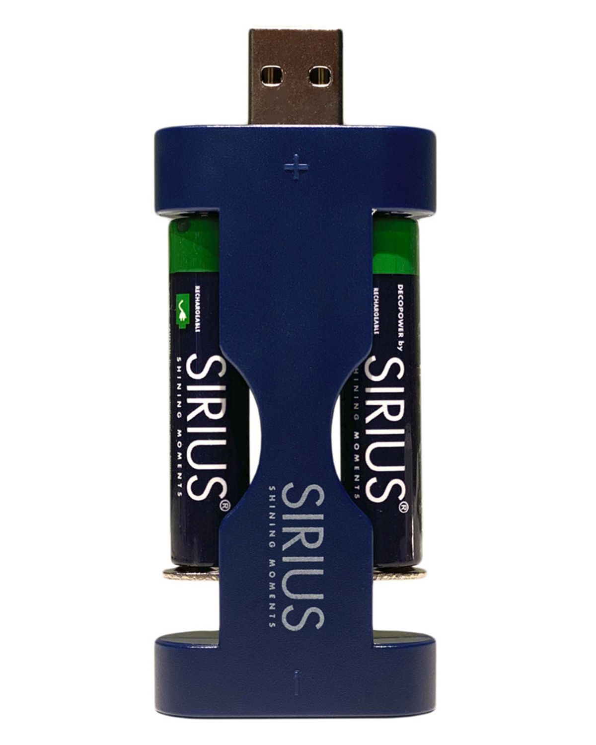 Sirius - USB Charger + 4xAAA DecoPower genopladelige batterier