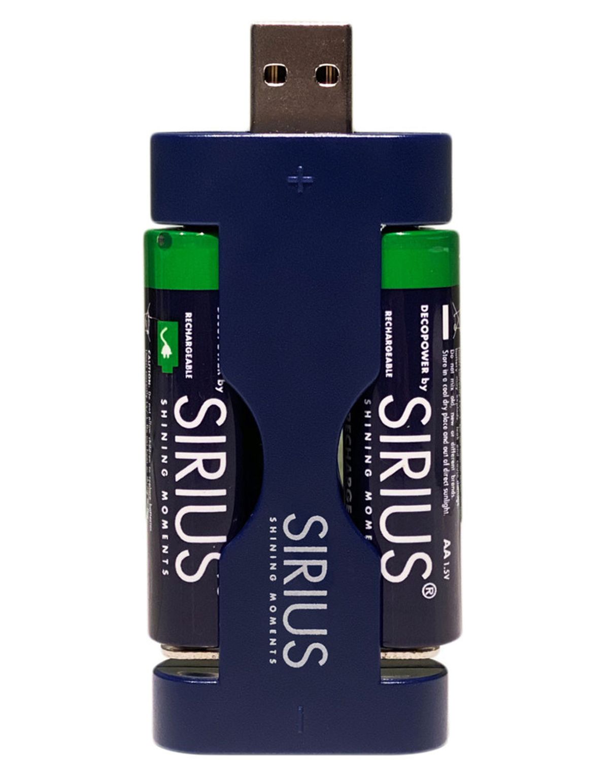 Sirius - USB Charger incl. 4xAA DecoPower genopladelige batterier