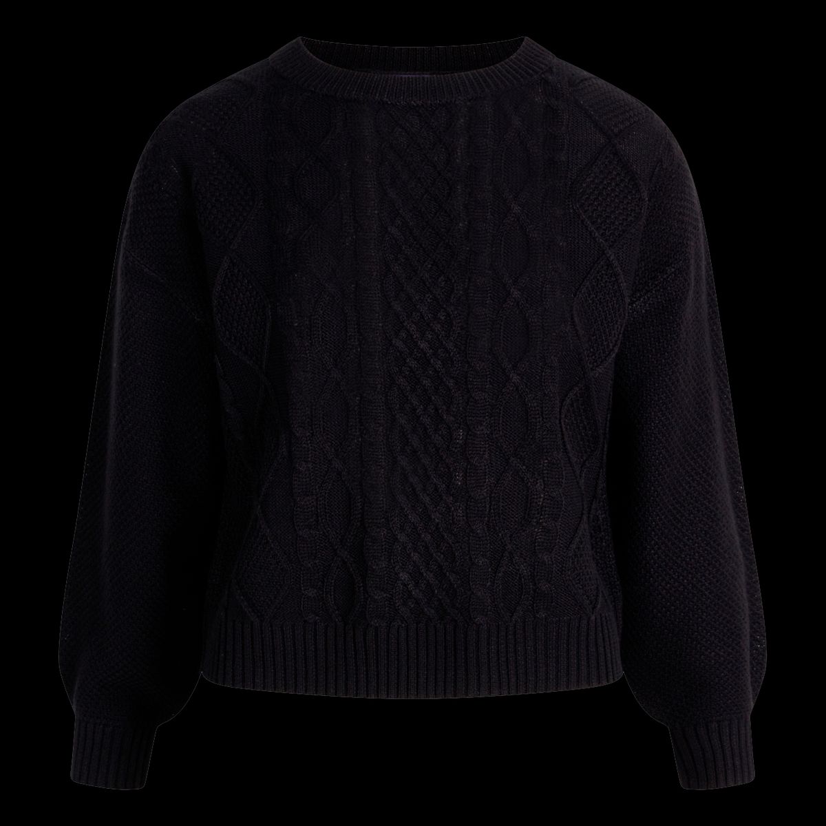 Sirup Copenhagen Dame Striktrøje - Black - XL