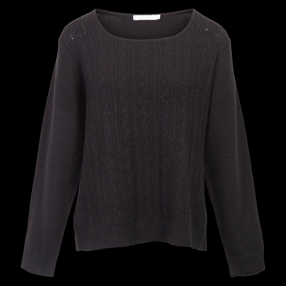 Sirup Dame Striktrøje - Black - XL