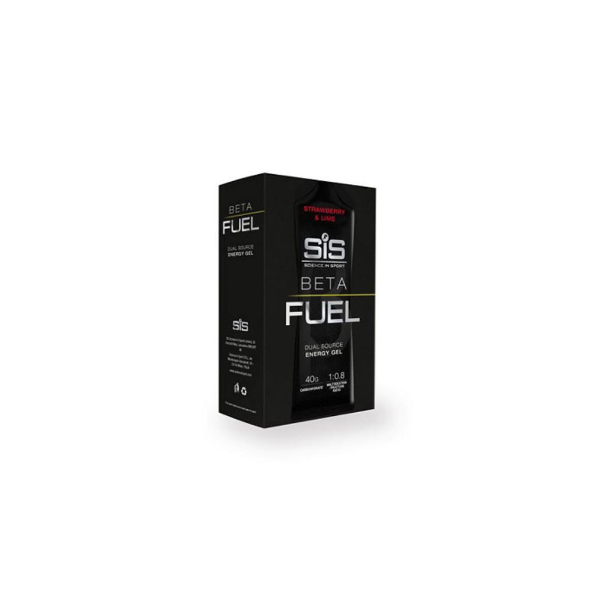 SIS Beta Fuel - Energy gel - Jordbær & Lime - Kasse á 6 stk.