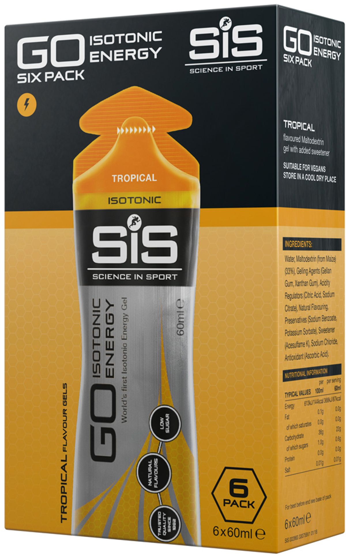 SIS Go Isotonic Energy Gel Tropical - 6x60ml