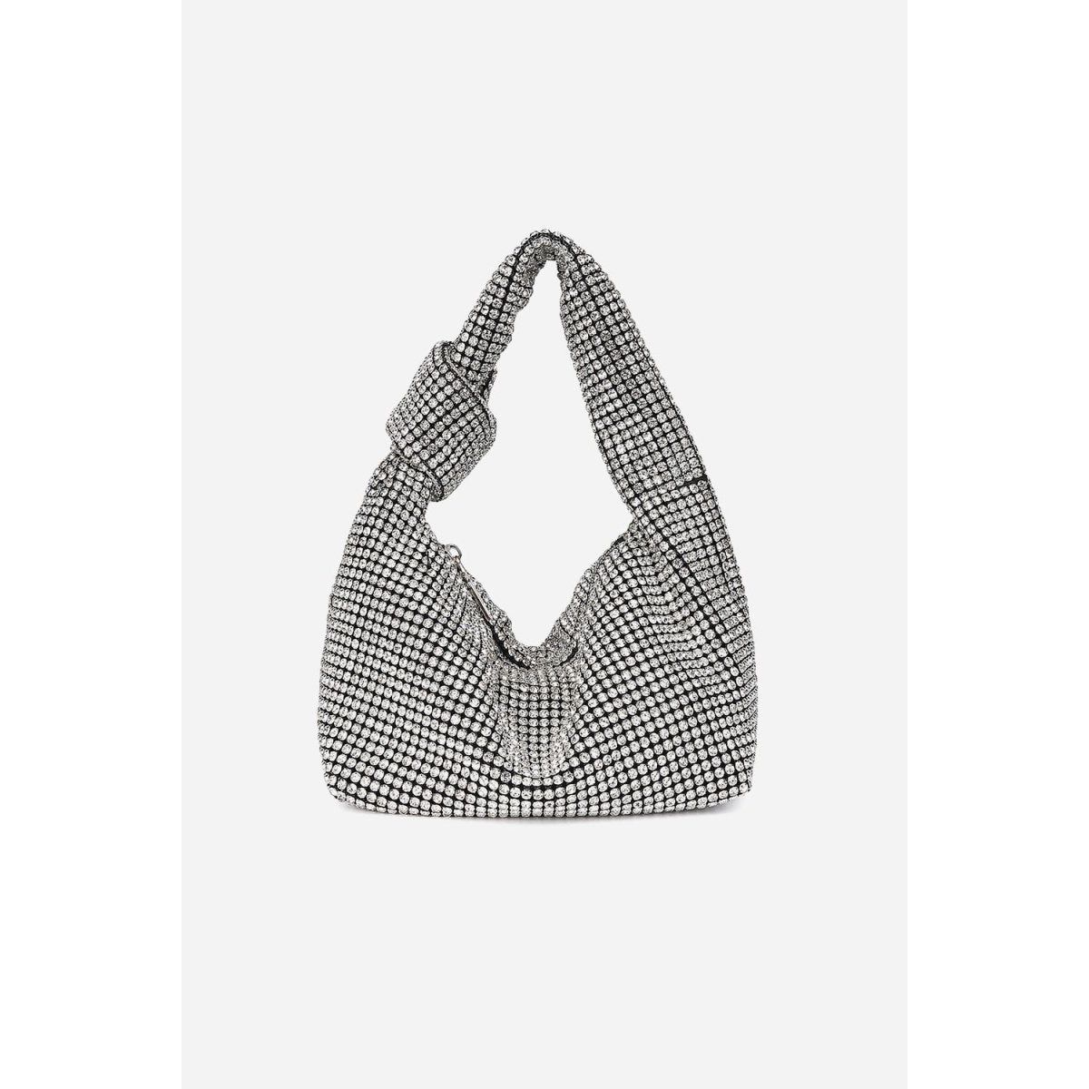 Sissy Sequin Bag Silver Højde: 17 cm - Bredde: 23 cm - Dybde: 8 cm