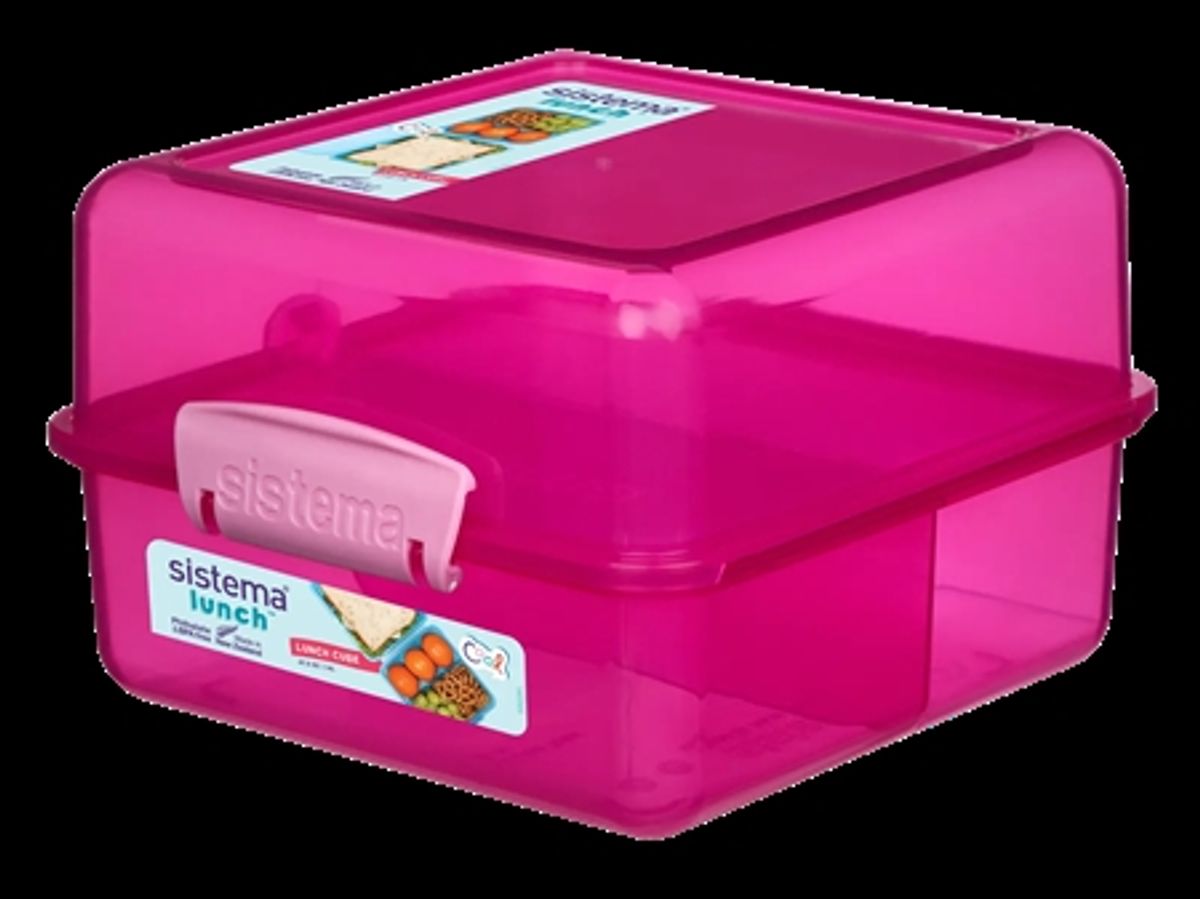 SISTEMA Cube Madkasse 1,4 Liter Rosa