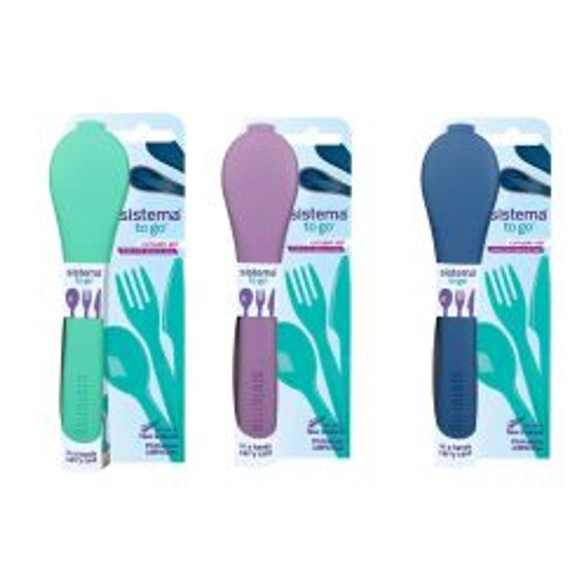 Sistema Cutlery Set To Go - Minty Teal - Bestik