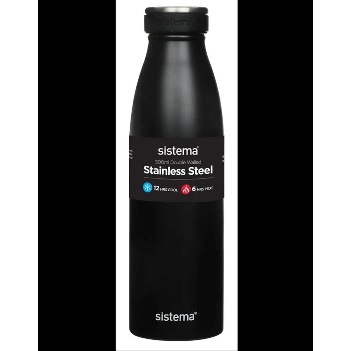 Sistema Drikkedunk m/termo steel, Black, 500ml.