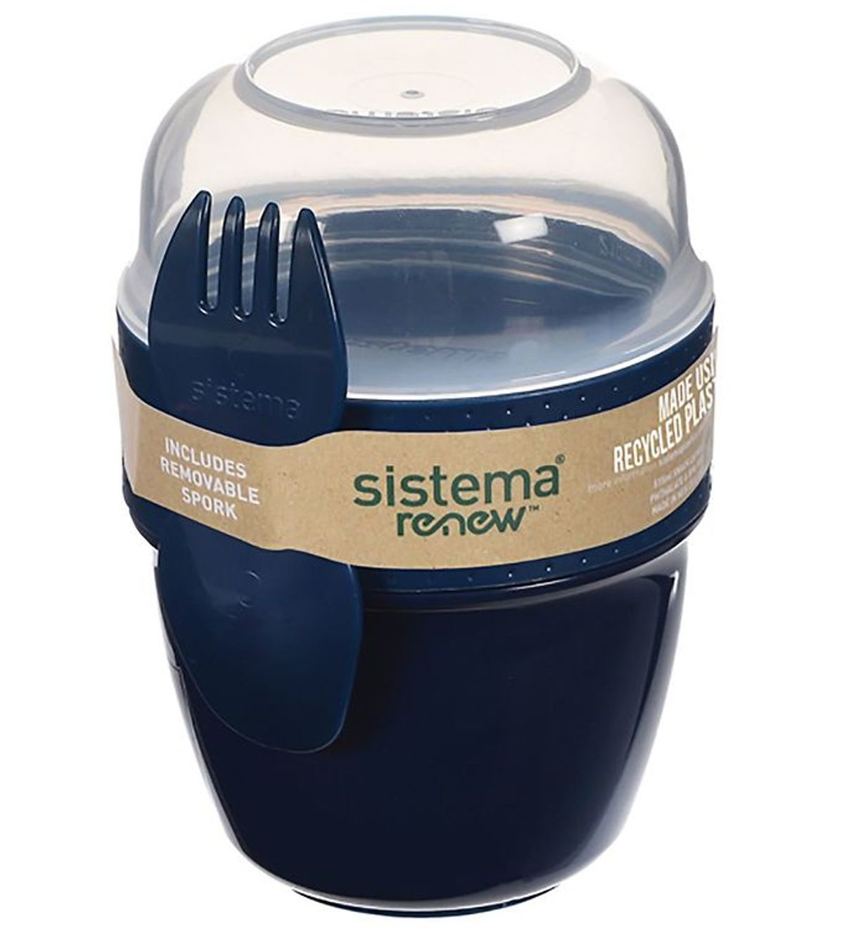 Sistema Madkasse m. Bestik - Snack Capsule Renew - 515 ml - Navy