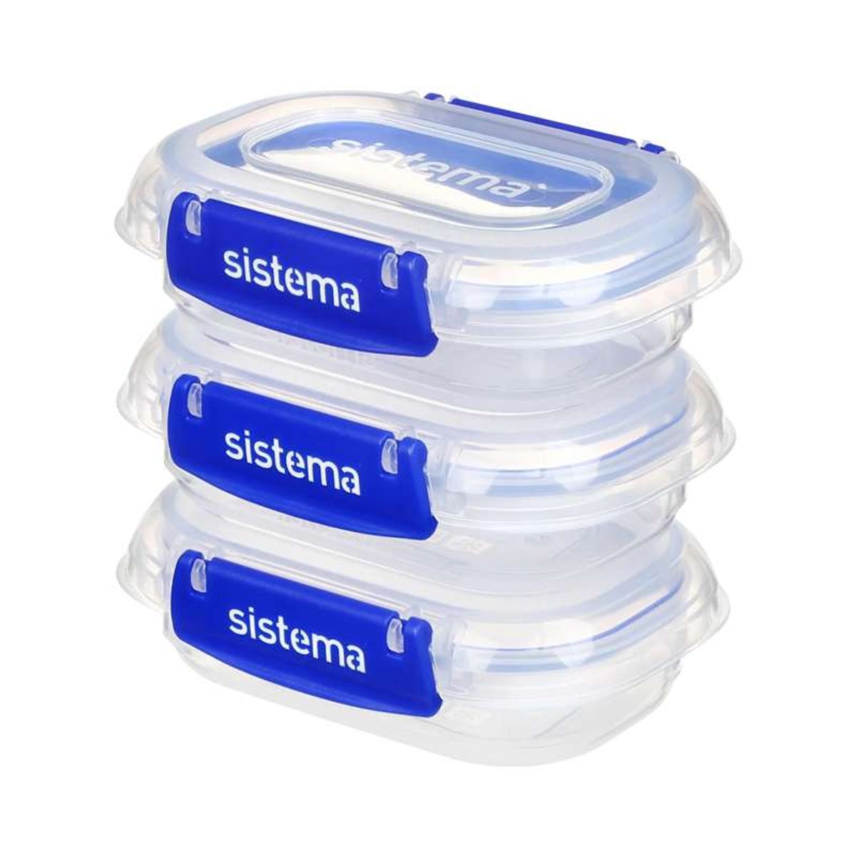 Sistema Madopbevaring - Klip It Plus - Rectangle - 3-Pak - 180ml - Blå