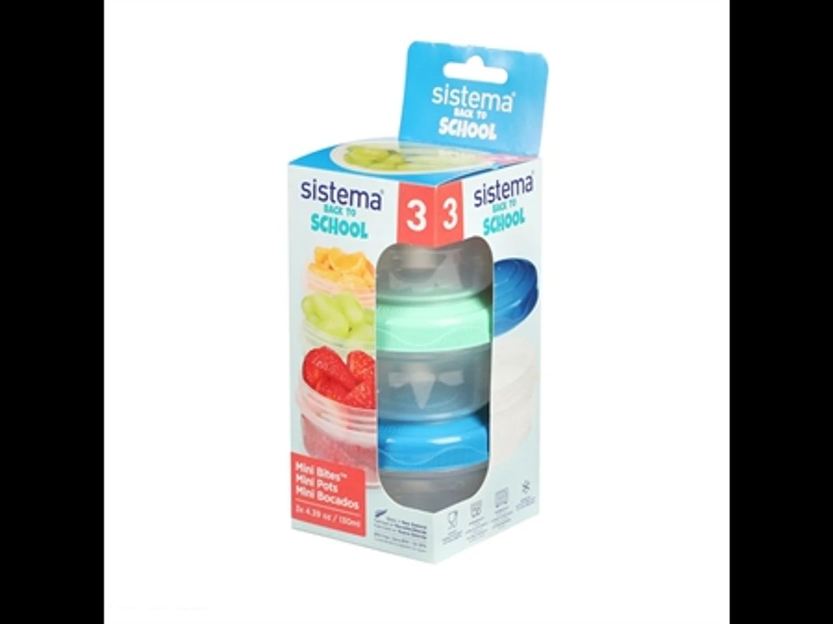 SISTEMA Mini Bites To Go 3 Pack 130ml