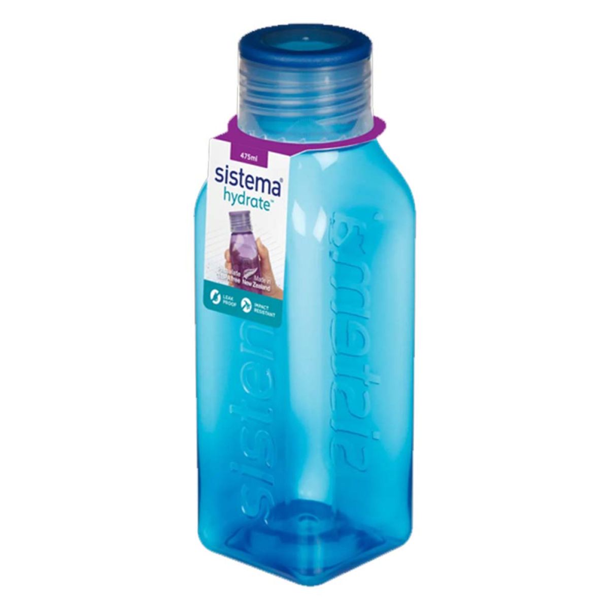 Sistema Square drikkedunk 475 ml - Ocean Blue