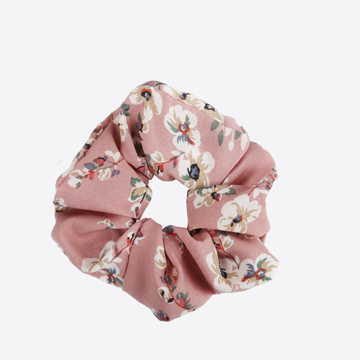 Sistie Scrunchie i rosa med de fineste blomster