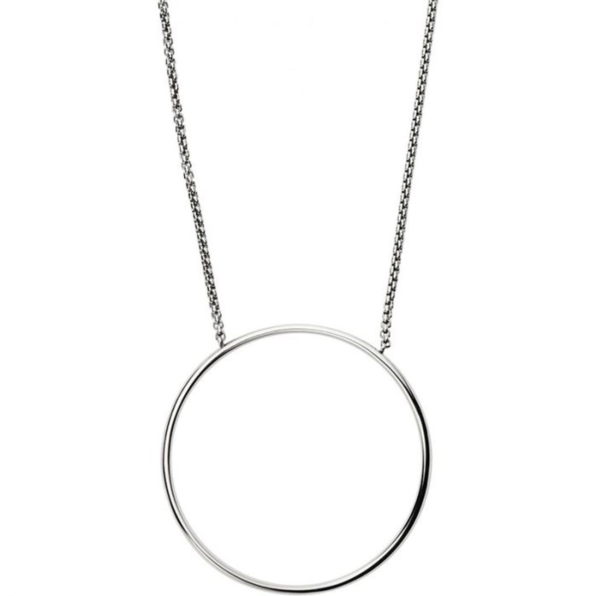 Skagen Denmark - Kariana Silver Tone Circle halskæde SKJ1122040