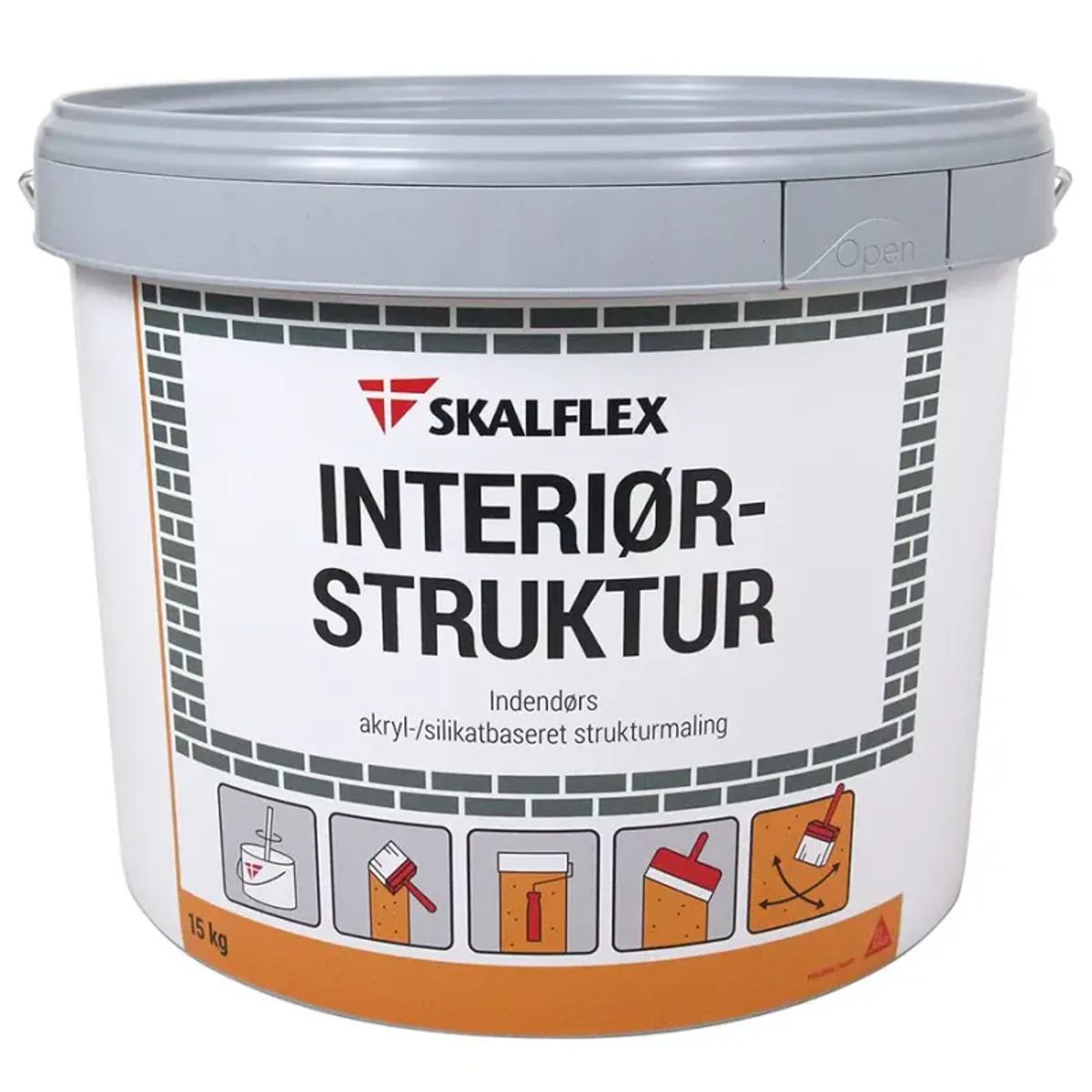 Skalflex Strukturmaling Interiør Grov Hvid 5kg