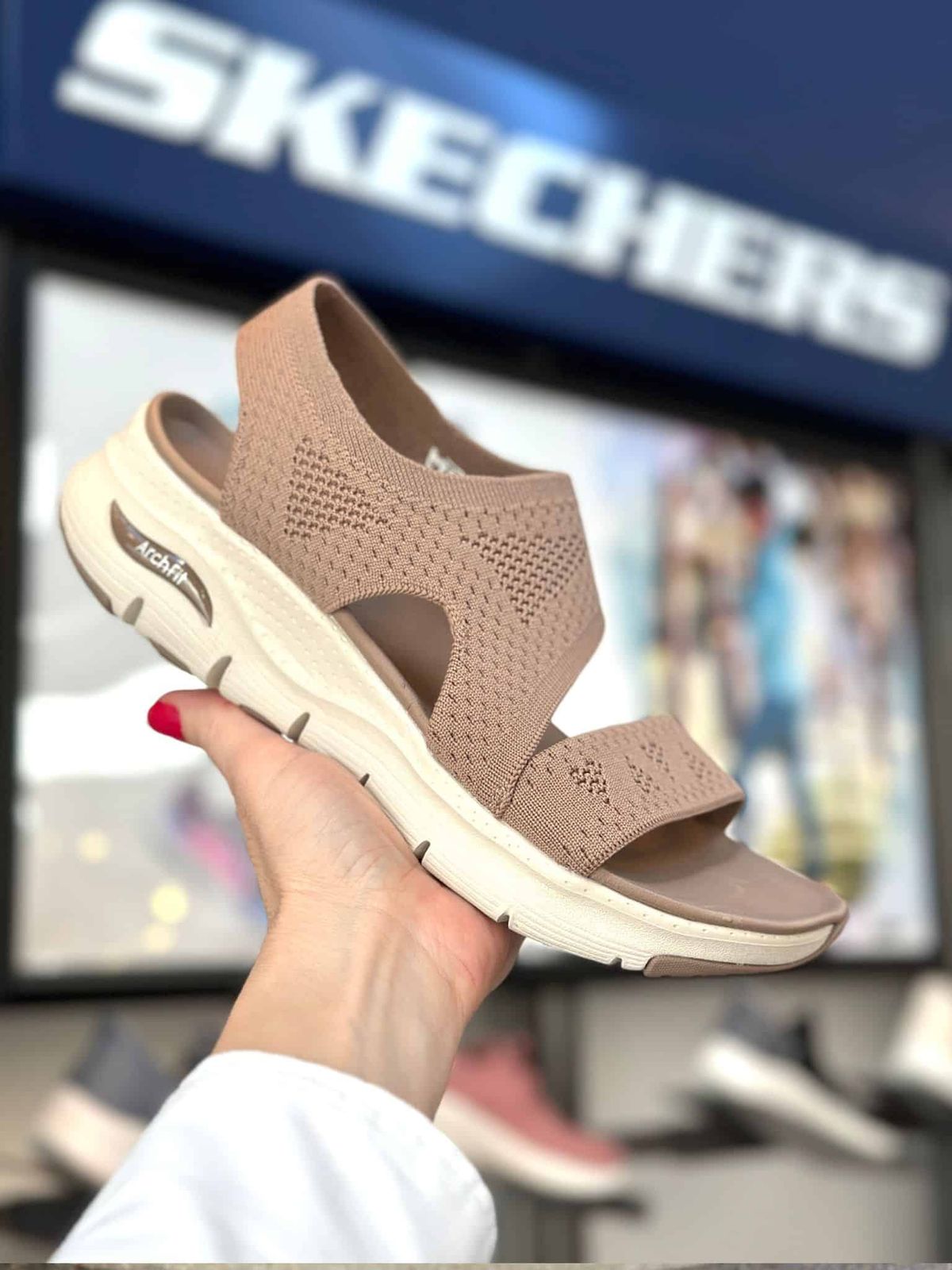 Skechers, Dame, Sandaler, Arch fit sandal - Mocha 37