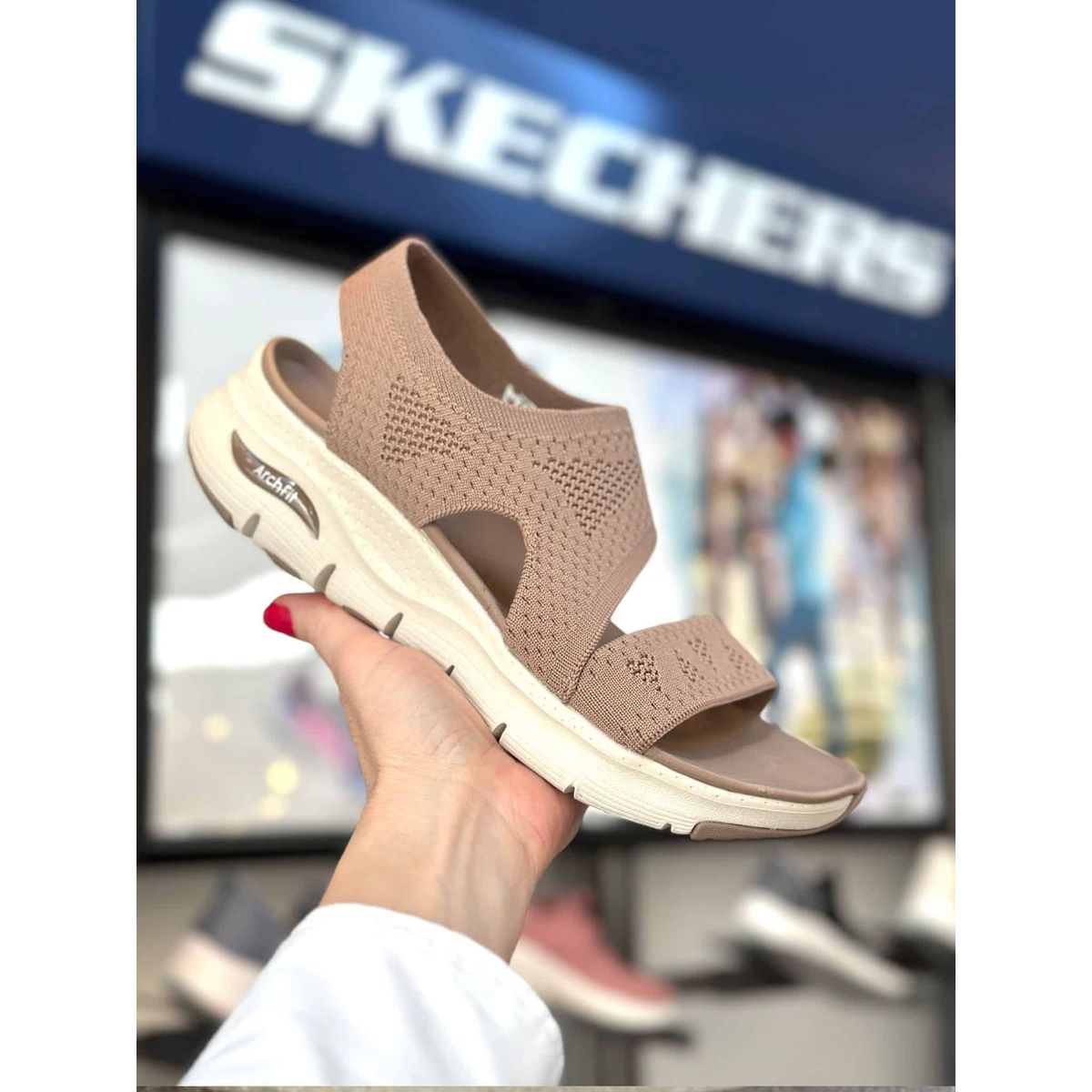 Skechers, Dame, Sandaler, Arch fit sandal - Mocha 40