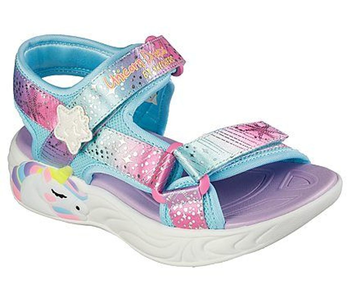 Skechers - Girls Unicorn Dreams Sandal, 48-0219 - Multifarvet - 29