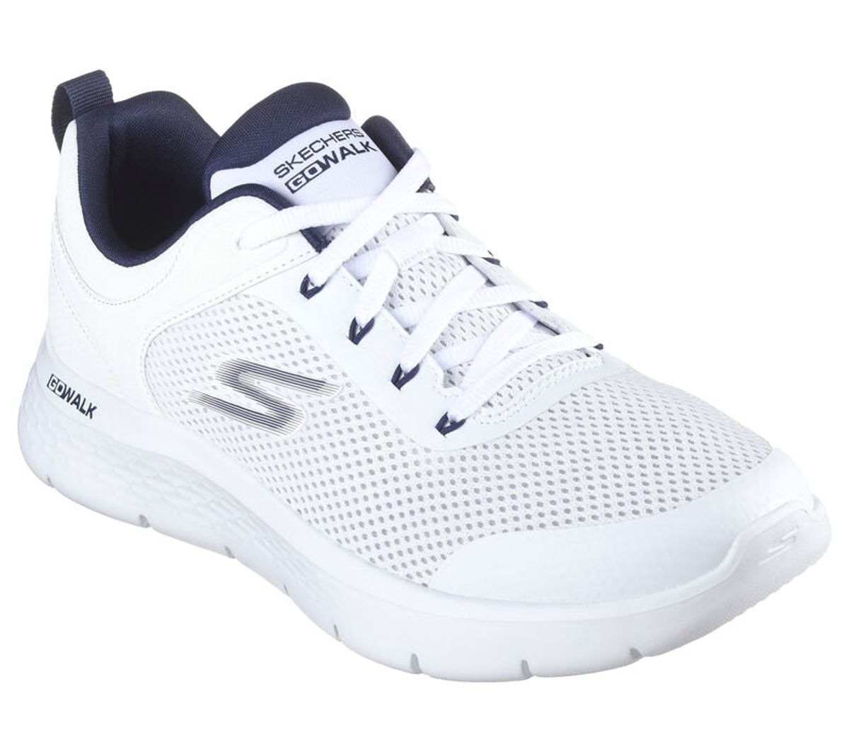 Skechers - Go Walk Flex Herre, 76-1019 - Hvid - 47