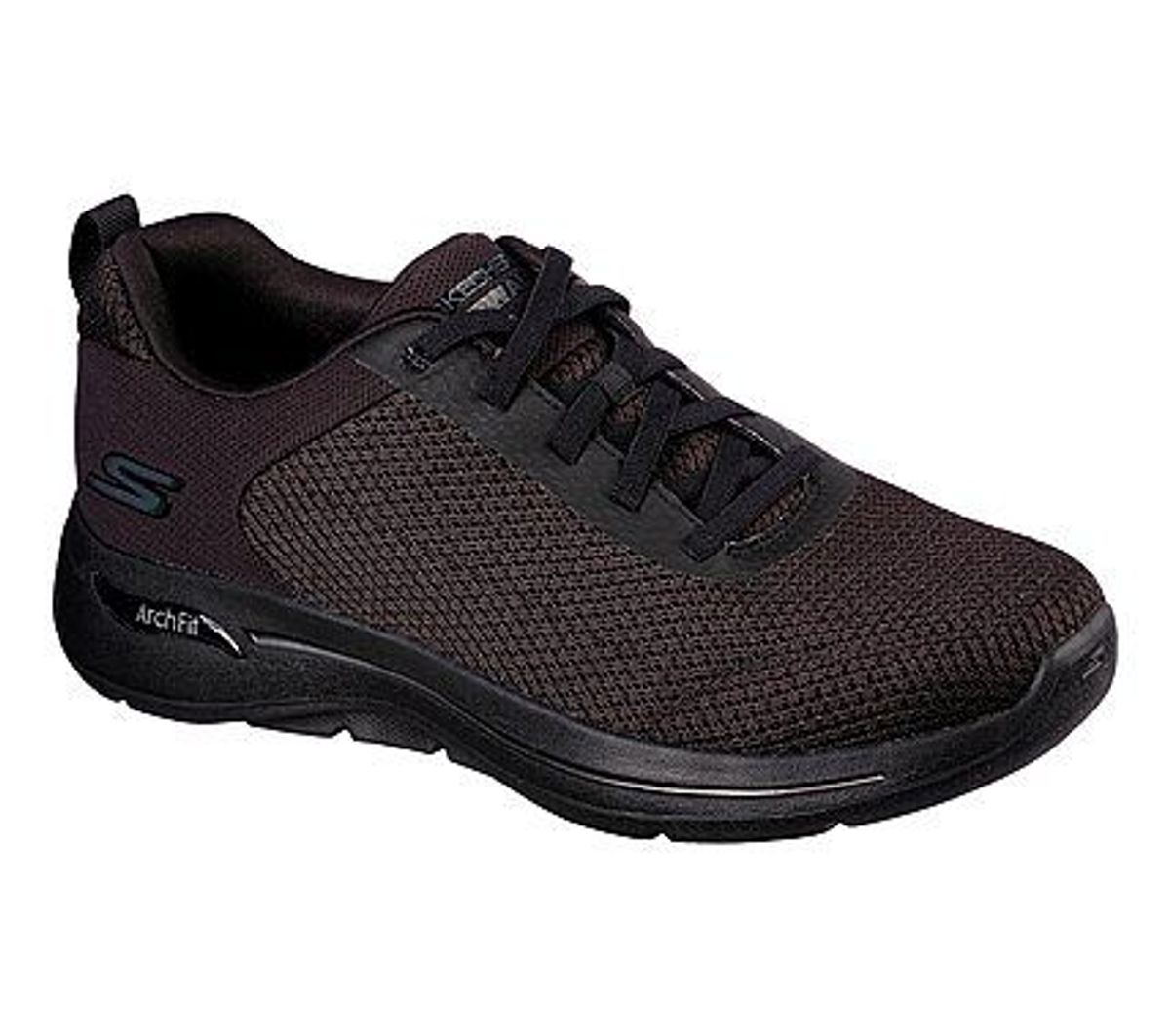 Skechers - Mens Go Walk Arch Fit m/elastiksnører, 76-0828 - Sort - 47