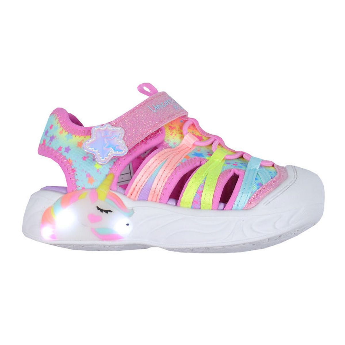 Skechers Sandaler m. Lys - Unicorn Dreams Explorer - Pink/Multi