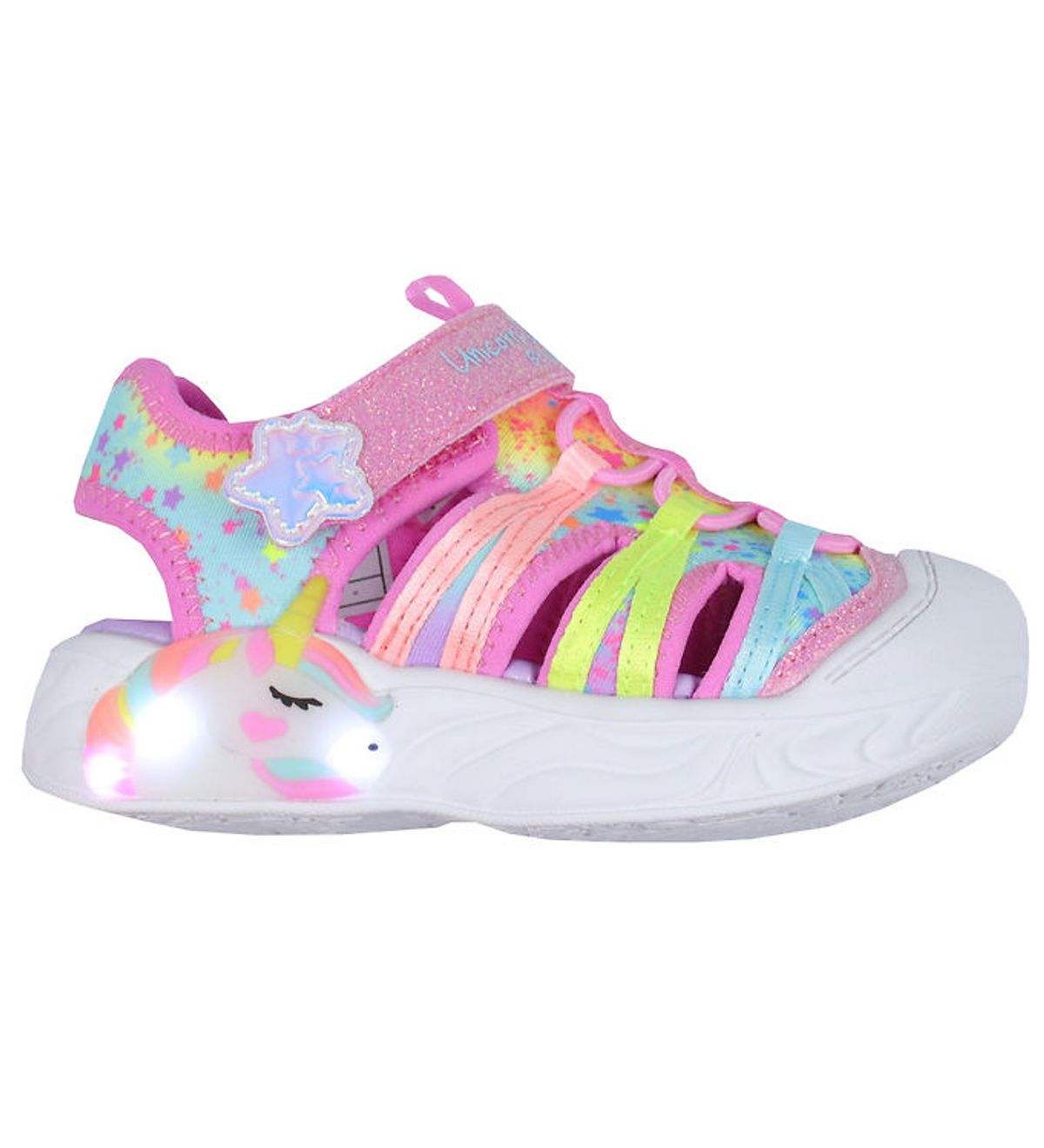 Skechers Sandaler m. Lys - Unicorn Dreams Explorer - Pink/Multi