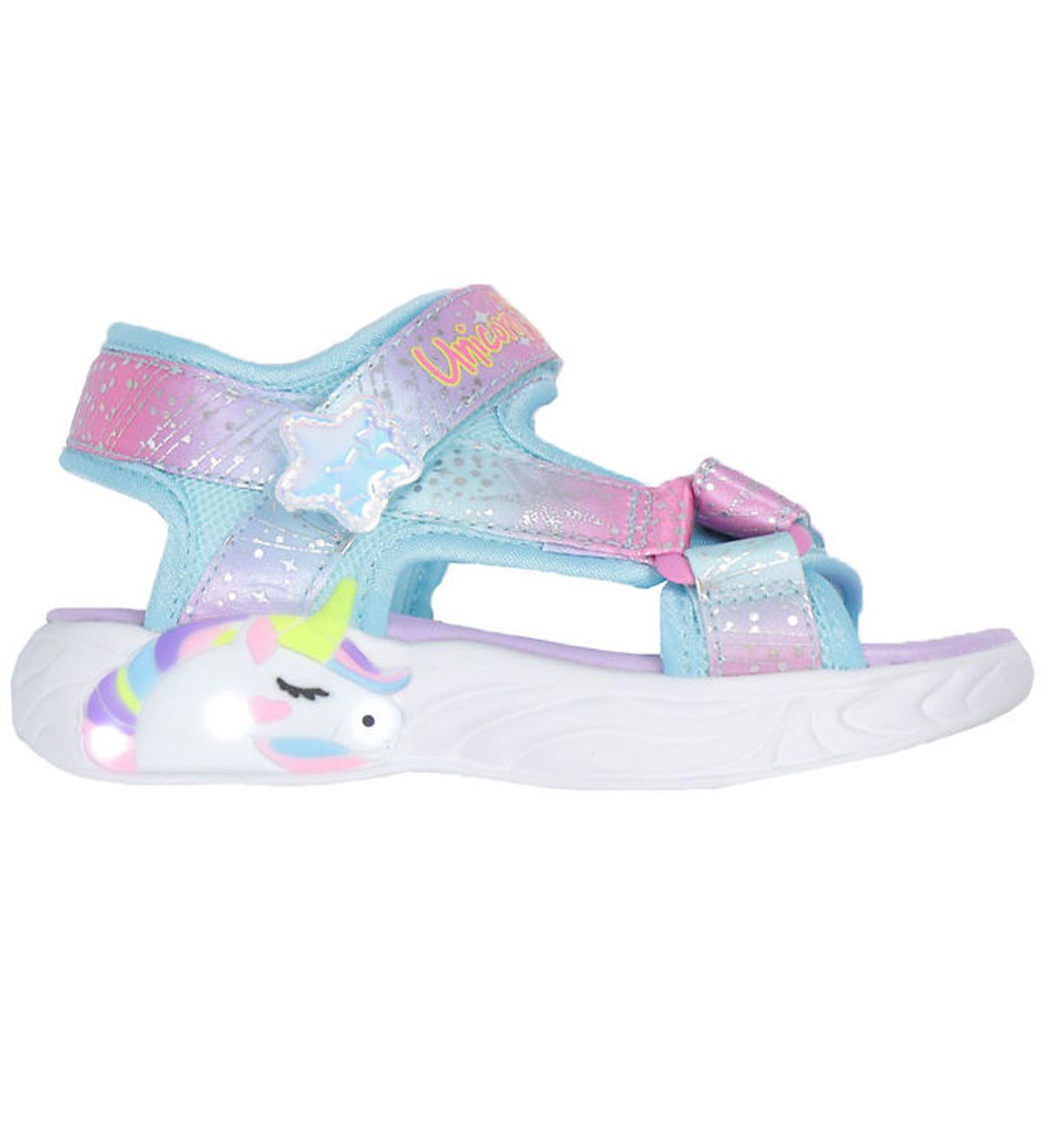 Skechers Sandaler m. Lys - Unicorn Dreams - Purple Multicolor