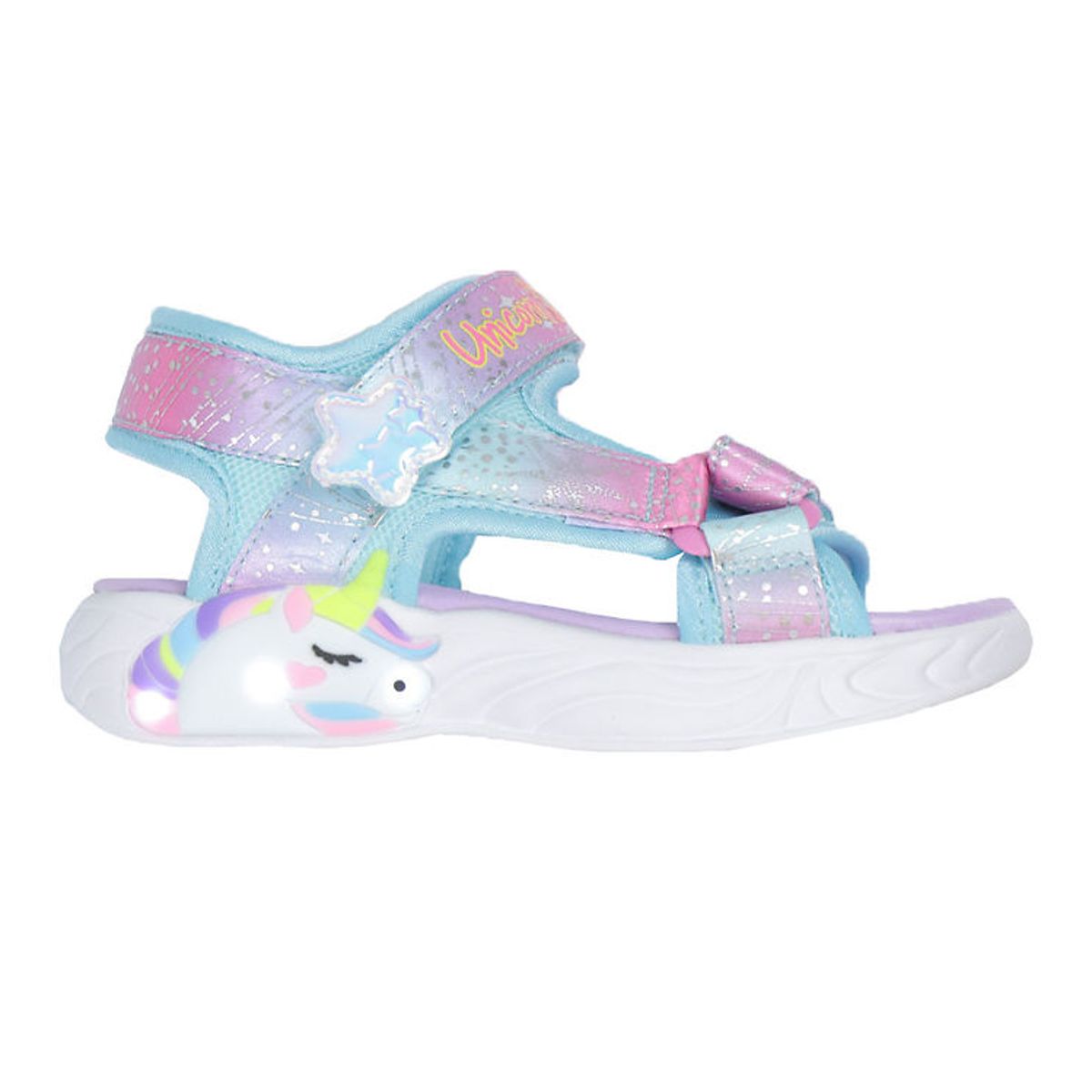 Skechers Sandaler m. Lys - Unicorn Dreams - Purple Multicolor