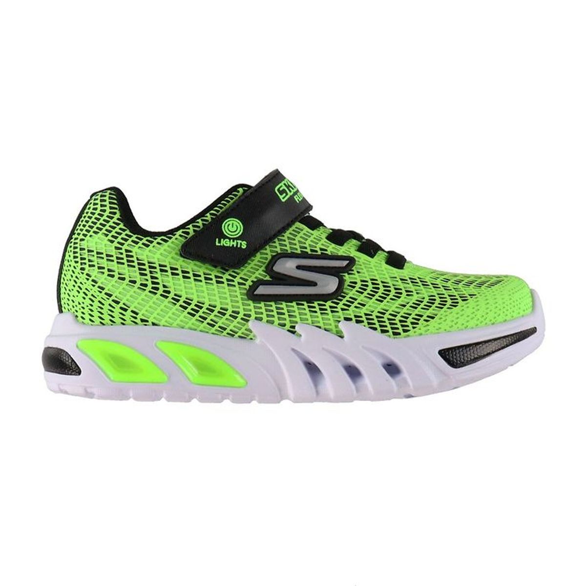 Skechers Sko m. Lys - Flex-Glow Elite - Lime Black