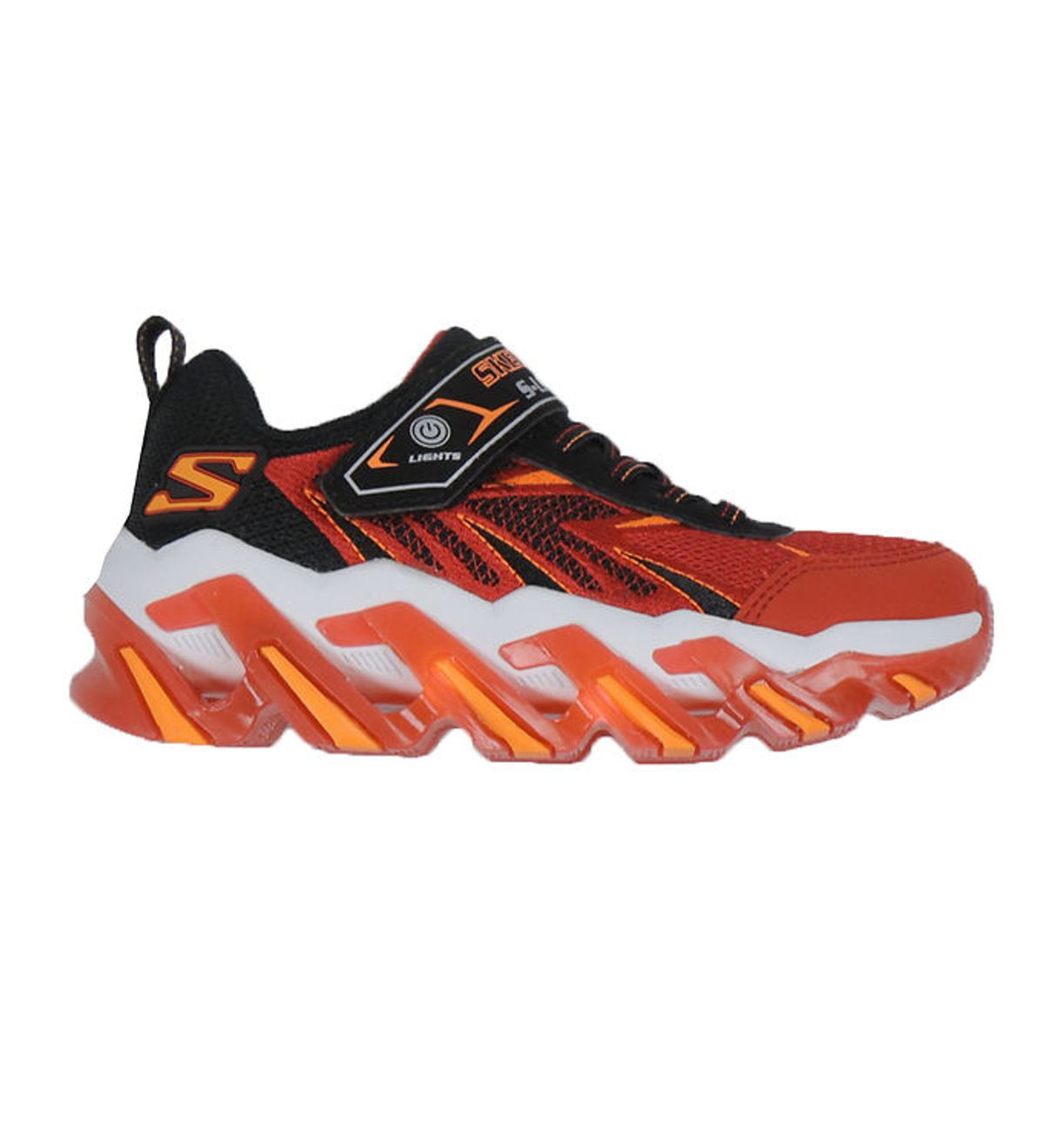 Skechers Sko m. Lys - Mega-Surge 2.0 - Rød/Sort