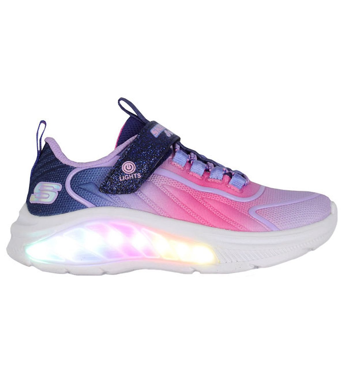 Skechers Sko m. Lys - Rainbow Cruisers - Navy/Multi