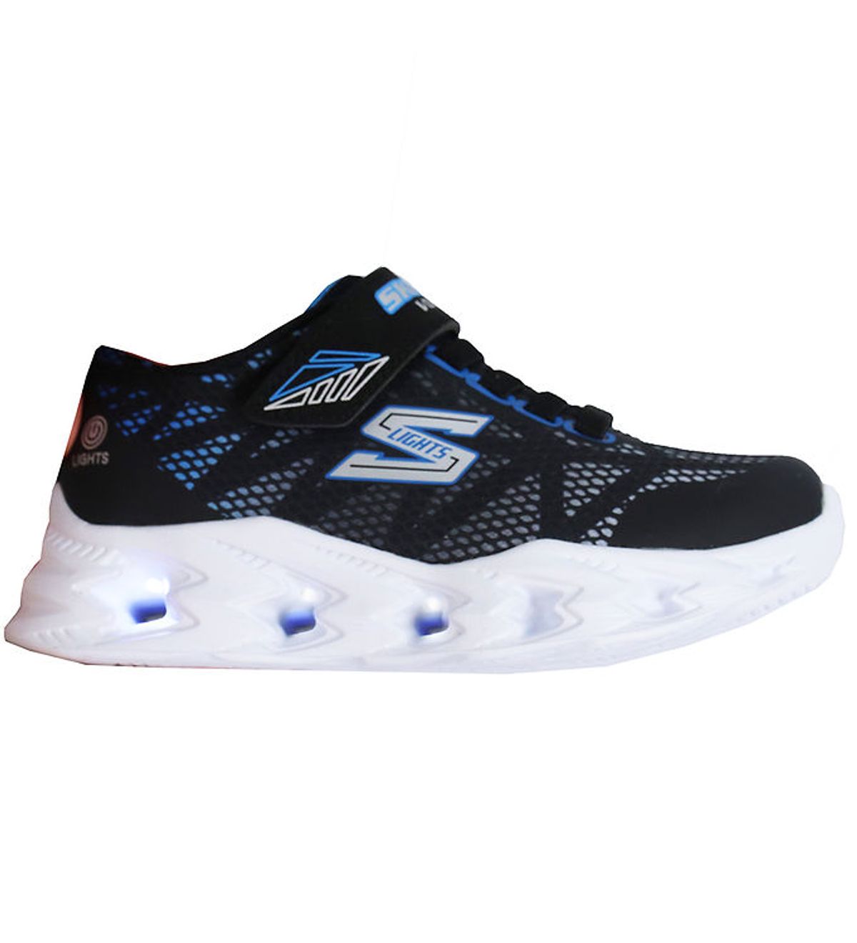 Skechers Sko m. Lys - Vortex 2.0 - Black/Blue