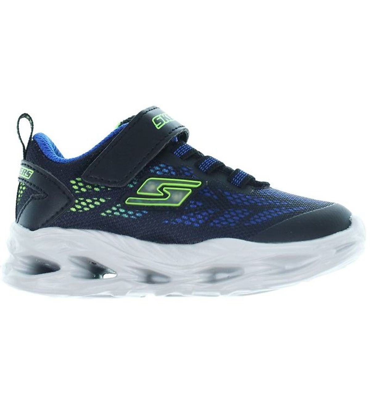 Skechers Sko m. Lys - Vortex-Flash - Black/Blue/Lime