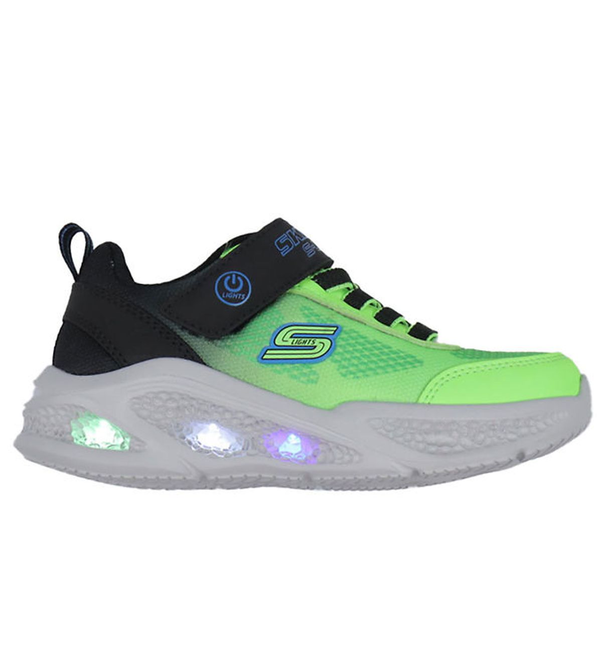 Skechers Sko - Meteor Light - Krendox - Sort/Blå/Lime